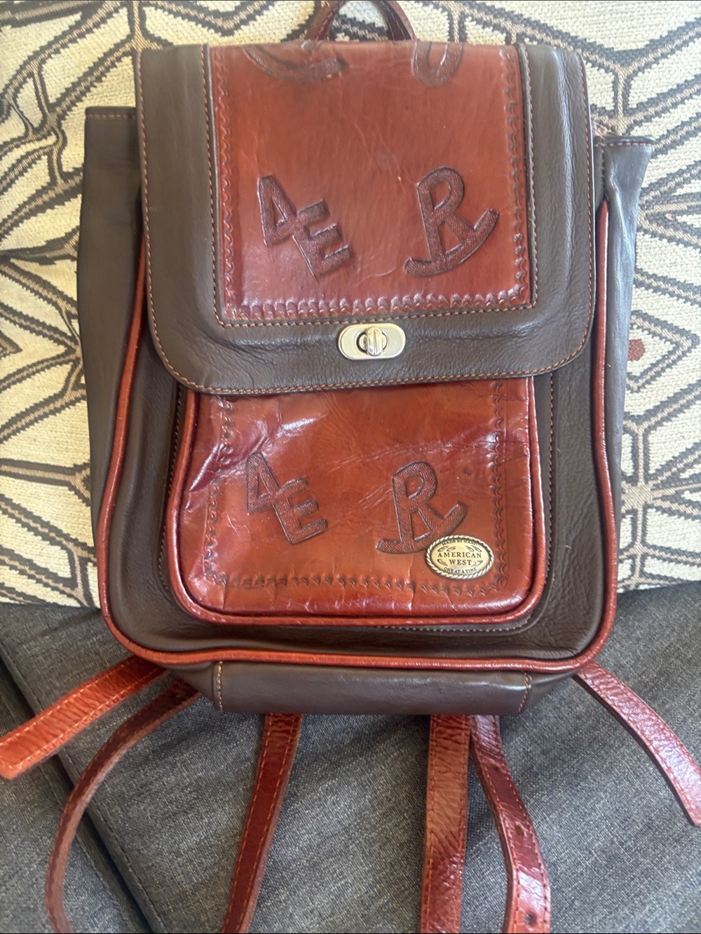 American West Brown Leather Bag